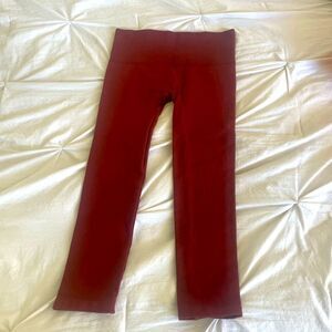 Maroon seamless leggings, XS